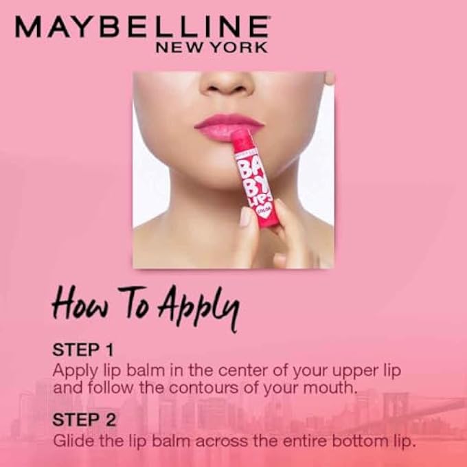 rayihni NEW YORK BABY LIPS CHERRY CRUSH & BABY LIPS BERRY CRUSH LIP BALM , RED, 31.2 G (PACK OF 2) - Image 2